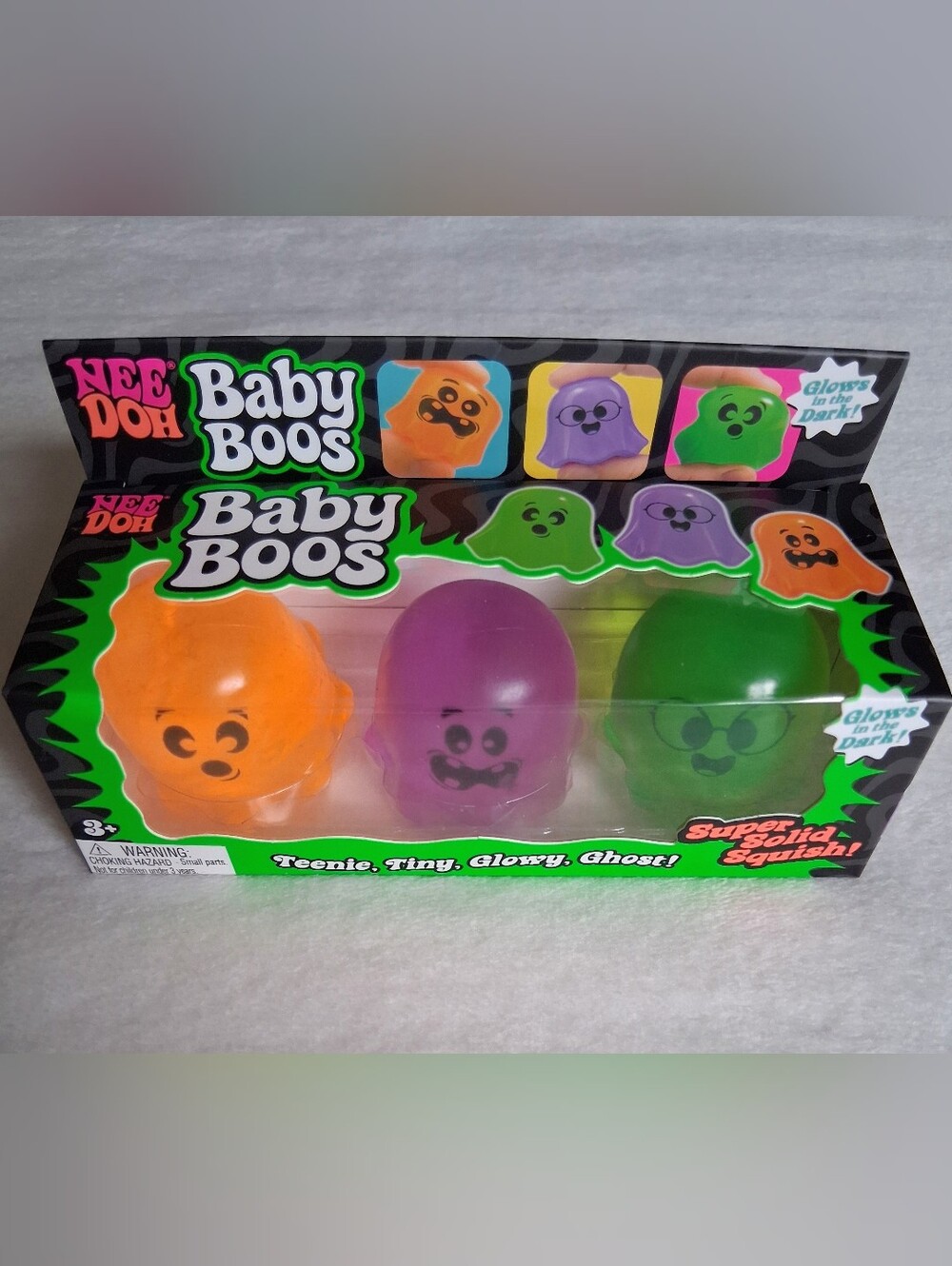 NEEDOH BABY BOOS SET NEW Sealed Authentic Halloween Nee Doh Glowy Ghost gift